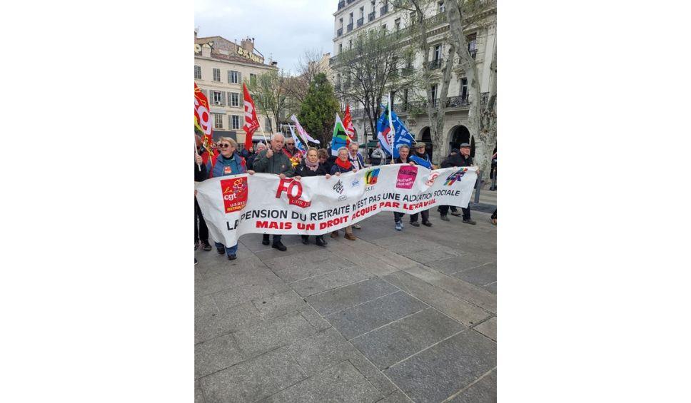 Premières photos des actions du 26 mars 2024 Union Confédérale Retraité·es